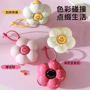 Portable Flower Shaped Medicine Dispenser Mini Pill Organizer 7 Days Multi Compartment Storage Box For Daily Use - Product Image 1