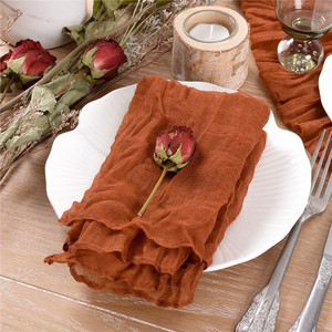 Serviettes en voile plissées <span class=keywords><strong>de</strong></span> style moderne faites à la main, jetables, rectangulaires, pour la maison ou l'avion - Product Image 2