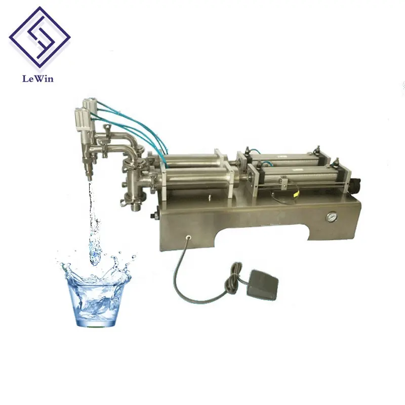 Semi auto canister drum fruit juice soda water bottling filling yogurt vial liquid filling machine