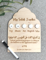 Pafu Cadeau Musulman Planificateur Islamique Journal de Prière pour Enfants Suivi de Prière en Bois