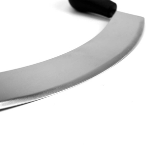 Couteau à <span class=keywords><strong>pizza</strong></span> professionnel 25/35 cm à double poignée, trancheuse de cuisine, couteau Mezzaluna en acier inoxydable, coupe-<span class=keywords><strong>pizza</strong></span> à lame oscillante - Product Image 4