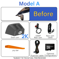 HOLROADX Caméra de tableau de bord double 4K style OEM pour Ford Kuga 2019-2025 MK3 2022-2026 Expedition 2018-2024 Plug & Play Contrôle WiFi via APP GPS