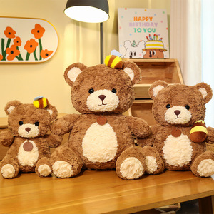 New Honey Pot Brown <b>Bee</b> Bear Plush Toy Bear Pillow Doll Teddy Bear Soft Birthday <b>Gift</b> Toy Big Claw Machine Stuffed Animal Toys - Product Image 4