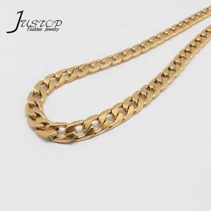 Collar de cadena de eslabones unisex chapado en oro de 18 quilates personalizado estilo hip-hop joyería personalizada ecológica para hombres y mujeres - Product Image 4