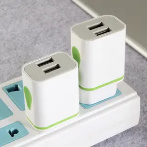 Universal Drops of Water Led Light Dual Double USB Ports US EU Plug AC Home Wall Charger Power Adapter for Samsung