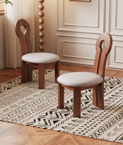 Chaise de salon moderne en bois avec siège rembourré gris et dossier ergonomique solide pour l'ameublement de la maison - Product Image 4