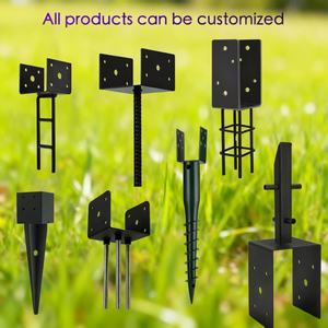 Dimensions du pont <span class=keywords><strong>Poteau</strong></span> de clôture <span class=keywords><strong>en</strong></span> acier au carbone <span class=keywords><strong>en</strong></span> forme de <span class=keywords><strong>U</strong></span> robuste Base de <span class=keywords><strong>poteau</strong></span> d'ancrage <span class=keywords><strong>en</strong></span> béton 2 pièces/ensemble pour porte de clôture et sécurité à la maison - Product Image 6