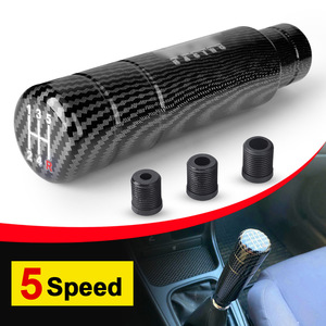 Cnspeed Carbon Fiber Gear <b>Shift</b> <b>Knob</b> M8 M10 M12 5 Speed Manual Automatic Car Shifter - Product Image 5