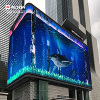 Pannello LED da parete ALSON per esterni P4, schermo LED a cubo 3D, display pubblicitario 3D, display LED 3D P5 P6