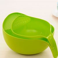 Plastic Rijstbonen Erwten Wasfilter Zeef Zeef Afvoer Fruitgroente Reinigingsgadget Keukenaccessoires