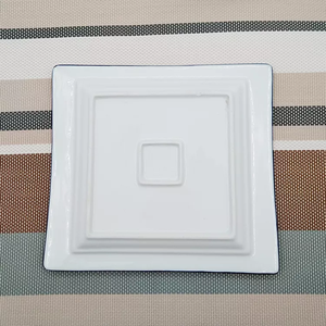 Элитная высококачественная экологичная классическая китайская квадратная сине-белая фарфоровая керамическая тарелка, пригодная для использования в микроволновой печи и посудомоечной машине, 8 дюймов, для дома - Product Image 5