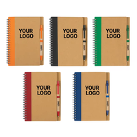 Ensemble de carnet spirale et stylo écologiques avec stylo recyclé, ensemble de journal durable A5 pour les entreprises, le bureau, l'école, les cadeaux promotionnels