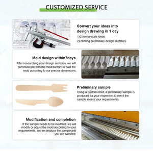 100% Set di posate in legno monouso in betulla naturale (50 pz)(25 pz) include forchetta a cucchiaio - Product Image 3