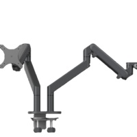 Support double moniteur AOKE, support de bureau réglable, bras pour moniteur LCD, en alliage d'aluminium et acier, produit en stock