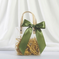 Sacs en plastique givrés pour mariage en PVC, avec étiquette de remerciement, MOQ 100 pièces, vente en gros du fabricant chinois, prêts à être expédiés