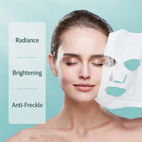 Masques faciaux compressés hydratants et éclaircissants pour l'amélioration des taches, pour le soin des peaux ternes et foncées