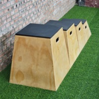 Venta al por mayor Fitness salto físico entrenamiento personalizado de alta calidad de madera Plyo caja antideslizante ajustable caja de salto