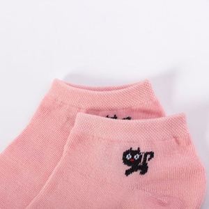 Invisible bouche peu profonde all-match taille basse petit chat noir mignon étudiant été court mince cheville chaussette - Product Image 4