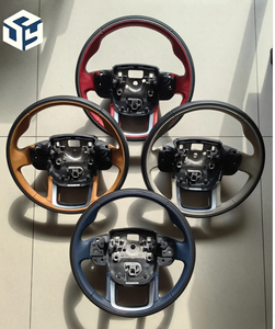 <span class=keywords><strong>Volante</strong></span> de coche de cuero perforado con costuras blancas de fibra de carbono mate 2020 de alta calidad para Land Rover Range Rover 2016 - Product Image 2