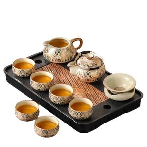 إبريق شاي صيني رفيع الجودة بالكونغ فو من السيراميك ، طقم أواني صيني لمحبي الشاي من Dunhuang Ruyao - Product Image 5