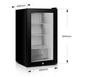Large-capacity 95L Luxury French Silent <b>Refrigerator</b> Single-door Glass Door Hotel Household Thermoelectric Cooling Mini - Product Image 4
