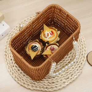 Wholesale Flower Storage Wicker <b>Basket</b> Wooden Slat Decorative Flower Arrangement <b>Basket</b> <b>Small</b> Flower <b>Basket</b> for Miscellaneous - Product Image 2