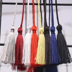 28CM de longueur, Polyester à Double tête suspendu coloré bricolage robe de vêtement rideau liaison de fenêtre matériel de couture corde glands en soie