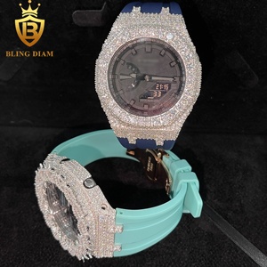 Ice out vvs đầy đủ moissanite D màu vvs-đồng hồ-Gai bustdown bán vượt qua Kim Cương Tester GRA giấy chứng nhận bán buôn - Product Image 6