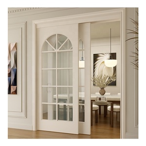 <span class=keywords><strong>ประตู</strong></span>บานเลื่อนทำสีทึบทำจากไม้ราวแขวนประตูบานเลื่อนโค้งแบบตะแกรงน้ำหนักเบาระเบียงระเบียงฝรั่งเศสสำหรับศึกษาห้องครัว - Product Image 3