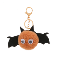 Porte-clés en peluche chauve-souris amusant pour Halloween, accessoire de sac, pendentif, cadeau en gros transfrontalier