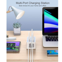 Station de charge USB 12 ports 60W, station de charge rapide intelligente multi-ports pour smartphones, pour téléphone 17, 16, 15