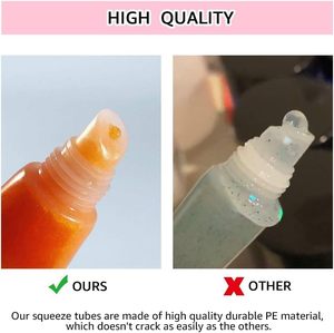 Emballages cosmétiques personnalisés en gros : Tubes souples mini pour gloss et rouge à lèvres, contenants en plastique transparent 8ml 10ml pour masques faciaux - Product Image 4