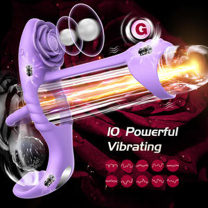 Popolare Vibratore Maschile Telecomandato in Silicone Impermeabile <span class=keywords><strong>per</strong></span> Coppie, Stimolazione Clitoridea con 10 Frequenze e Vibrazione Ritardata - Product Image 3