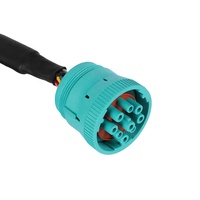 Câble répartiteur en Y vert 9 broches J1939 femelle vers 8 broches mâle, faisceau de câblage de diagnostic OBD2 pour camion, pour traceur GPS ELD