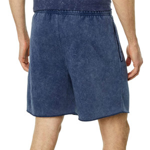 กางเกงขาสั้นผู้ชายแบบย้อมสีเอซิด ระบายอากาศได้ดี เป็นมิตรกับสิ่งแวดล้อม สีและขนาดปรับแต่งได้ แฟชั่นสตรีทแวร์ โลโก้สั่งทำได้ กางเกงขาสั้นลำลองสำหรับฤดูร้อน - Product Image 2