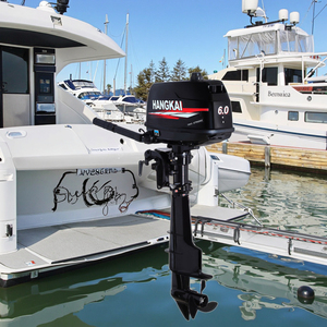 Motor fueraborda de 2 tiempos y 6 HP para embarcaciones de pesca, motor refrigerado por agua de 102 cc, potente para aplicaciones en ríos - Product Image 1