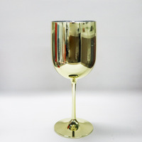 Gobelet à vin en plastique électro-plaqué vintage coloré rouge, vente en gros d'usine, dégustation de vin, 201-300 ml, durable, écologique, classique