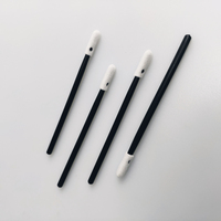 Écouvillon en mousse à tête ronde de 70 mm - Manche en PP noir de 3,2 mm de diamètre, mousse polyuréthane à cellules ouvertes (100 pièces/paquet) Échantillons gratuits