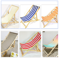 Chaise de plage pliable en bois avec logo personnalisé, promotionnelle, avec tissu remplaçable pour événements publicitaires, bars, branding extérieur