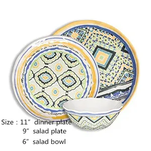 Good Service Black Melamine Dish Restaurant Design Melamine Plate