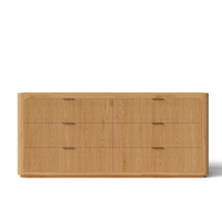 Ensemble de meubles contemporains FERLY pour la maison, commode à 6 tiroirs en bois massif moderne, armoire de rangement robuste pour la chambre à coucher