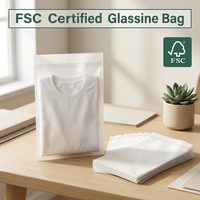 Sac en papier glassine certifié FSC pour vêtements de luxe, emballage de haute couture pour créateurs, vente en gros