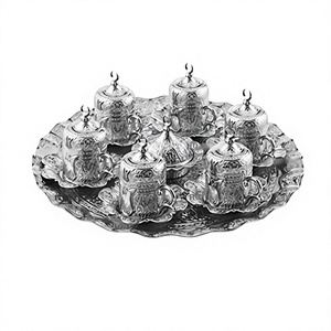 Newest Design Aluminium <b>Tea</b> Cup And Saucer Customized Shape And Size Restaurant Cup Saucer <b>Set</b> By Home Arts - Product Image 1