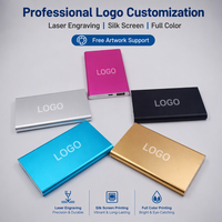 Batterie externe portable promotionnelle 2026 de 5000 mAh/10000 mAh avec logo personnalisé, double port, chargeur universel pour téléphone portable, idéal comme cadeau