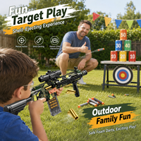 K19 98CMM416 Pistolet à balles molles manuel camouflage avec éjection de douilles, jouet interactif d'aventure en plein air pour enfants