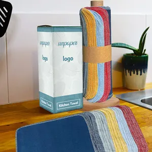 Zero waste washable unpaper towel organic cotton paperless kitchen roll reusable unpaper towel