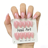 Vente en gros de faux ongles en ABS à presser, couleur unie, avec colle autocollante, livraison incluse