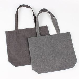 Custom Print Brand Logo High Quality Durable Plain Canvas Tote Bag Large Capacity Minimalist Reusable Shopping Bag - Product Image 1
