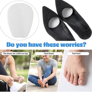 Coussinets de semelle en feutre blanc auto-adhésifs antidérapants pour chaussures <span class=keywords><strong>trop</strong></span> grandes, inserts rembourrés doux pour hommes et femmes - Product Image 5
