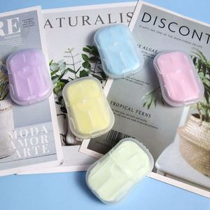 50 Pcs Disposable Portable <b>Soap</b> Sheets, <b>Mini</b> Travel Hand Washing Paper in Box for Outdoor Camping, Hotel and Promotional Gifts - Product Image 2